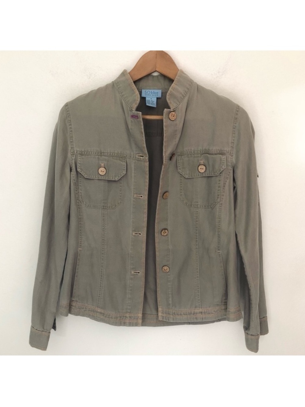 Sigrid Olsen So Blue Khaki Jacket